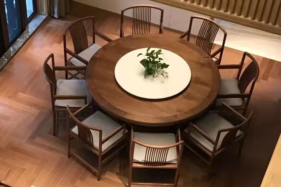 新中式餐廳家具，酒店餐廳餐桌椅